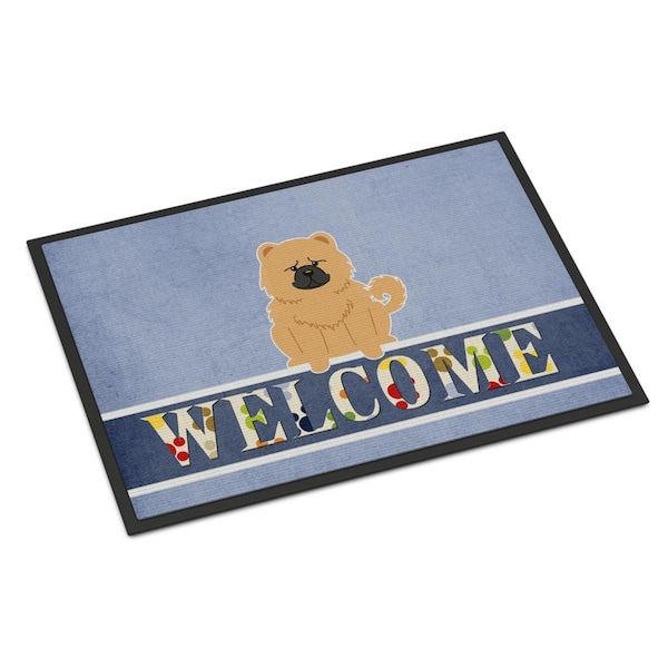 Carolines Treasures 18 x 27 in. Chow Chow Cream Welcome Indoor or Outdoor Mat BB5725MAT - main